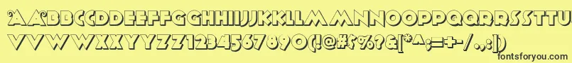 Anagramshadownf Font – Black Fonts on Yellow Background