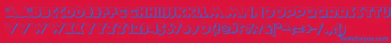 Anagramshadownf Font – Blue Fonts on Red Background