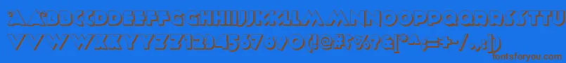 Anagramshadownf Font – Brown Fonts on Blue Background