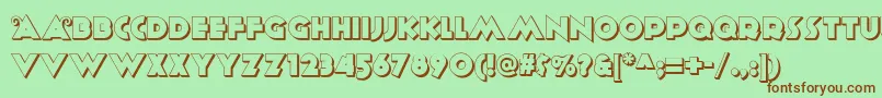 Anagramshadownf Font – Brown Fonts on Green Background