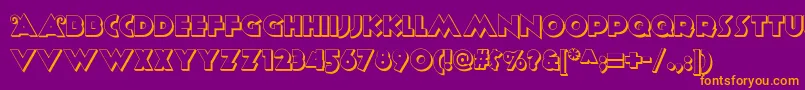 Anagramshadownf Font – Orange Fonts on Purple Background