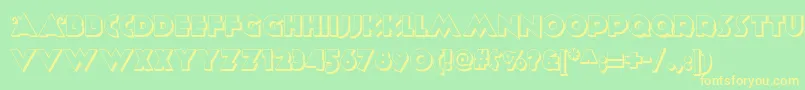 Anagramshadownf Font – Yellow Fonts on Green Background