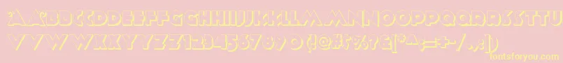 Anagramshadownf Font – Yellow Fonts on Pink Background