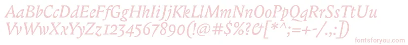 BiblonitcItalic Font – Pink Fonts on White Background