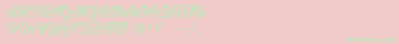 AuthenticHilton Font – Green Fonts on Pink Background