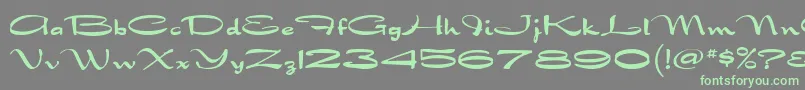 DragonflyMf-fontti – vihreät fontit harmaalla taustalla