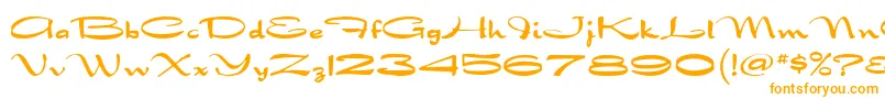 Fonte DragonflyMf – fontes laranjas em um fundo branco