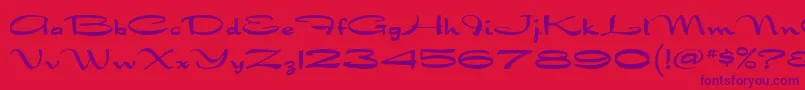 DragonflyMf Font – Purple Fonts on Red Background