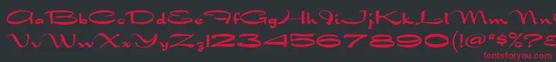 DragonflyMf Font – Red Fonts on Black Background