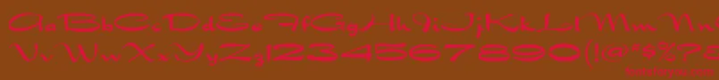 DragonflyMf Font – Red Fonts on Brown Background