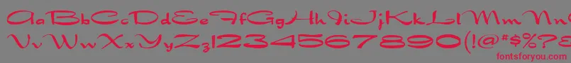 DragonflyMf Font – Red Fonts on Gray Background