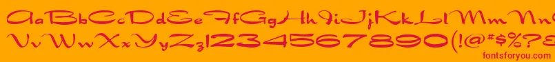 DragonflyMf Font – Red Fonts on Orange Background
