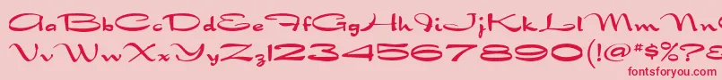 DragonflyMf Font – Red Fonts on Pink Background