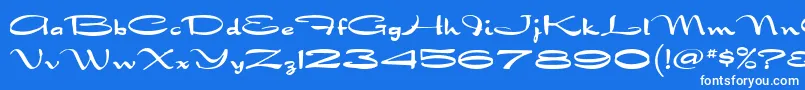 Шрифт DragonflyMf – белые шрифты на синем фоне