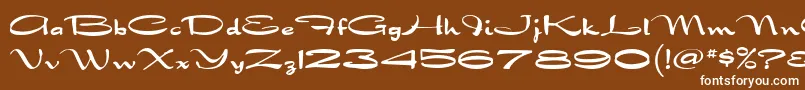 Fonte DragonflyMf – fontes brancas em um fundo marrom