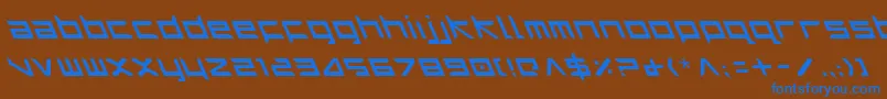 Harril Font – Blue Fonts on Brown Background