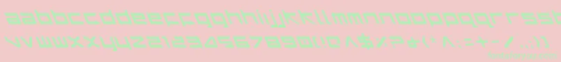 フォントHarril – ピンクの背景に緑の文字