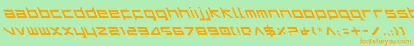 Harril-Schriftart – Orangefarbene Schriften auf grünem Hintergrund