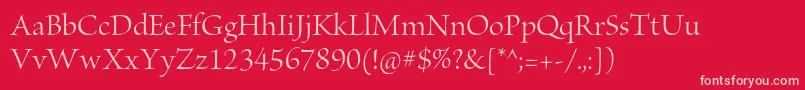 BriosoproDisp Font – Pink Fonts on Red Background