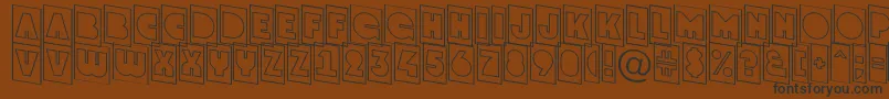 GrotocmotldnRegular Font – Black Fonts on Brown Background