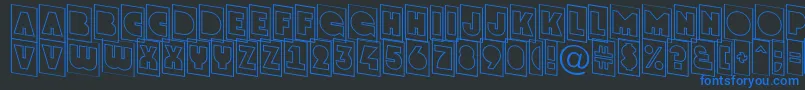 GrotocmotldnRegular Font – Blue Fonts on Black Background