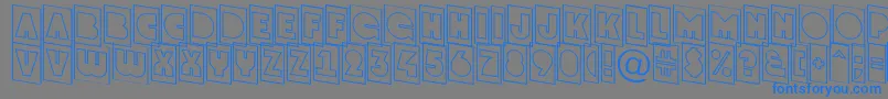 Шрифт GrotocmotldnRegular – синие шрифты на сером фоне
