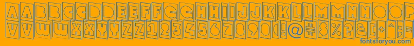 GrotocmotldnRegular Font – Blue Fonts on Orange Background