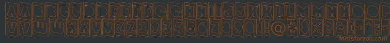 GrotocmotldnRegular Font – Brown Fonts on Black Background