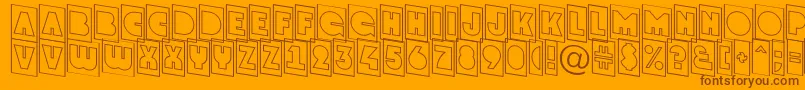 GrotocmotldnRegular Font – Brown Fonts on Orange Background