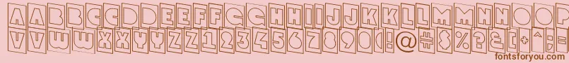 GrotocmotldnRegular Font – Brown Fonts on Pink Background