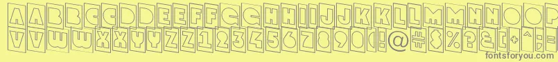 GrotocmotldnRegular Font – Gray Fonts on Yellow Background