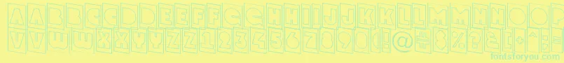 GrotocmotldnRegular Font – Green Fonts on Yellow Background