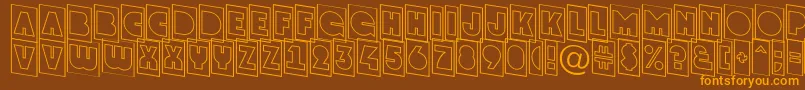 GrotocmotldnRegular Font – Orange Fonts on Brown Background