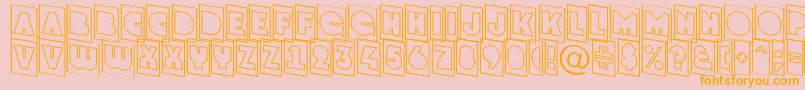 GrotocmotldnRegular Font – Orange Fonts on Pink Background