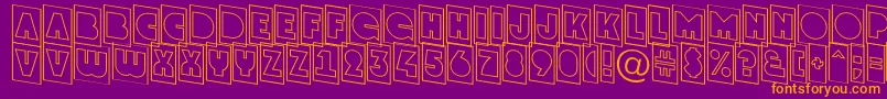 GrotocmotldnRegular Font – Orange Fonts on Purple Background