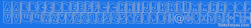 GrotocmotldnRegular Font – Pink Fonts on Blue Background