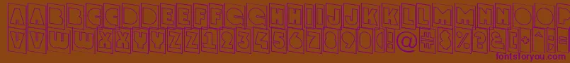 GrotocmotldnRegular Font – Purple Fonts on Brown Background