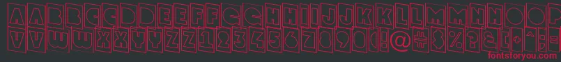 GrotocmotldnRegular Font – Red Fonts on Black Background