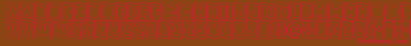 GrotocmotldnRegular Font – Red Fonts on Brown Background
