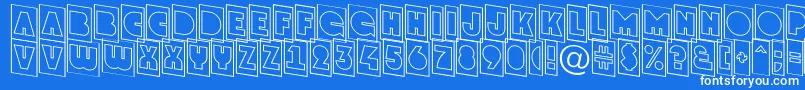 GrotocmotldnRegular Font – White Fonts on Blue Background