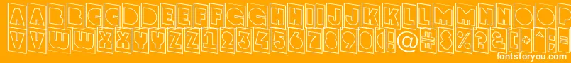 GrotocmotldnRegular Font – White Fonts on Orange Background