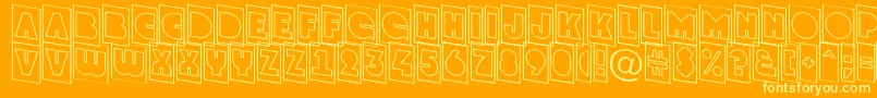 GrotocmotldnRegular Font – Yellow Fonts on Orange Background