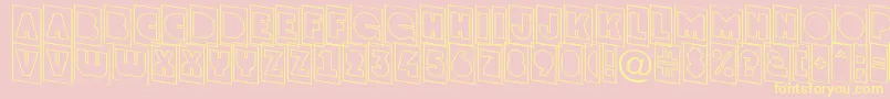 GrotocmotldnRegular Font – Yellow Fonts on Pink Background