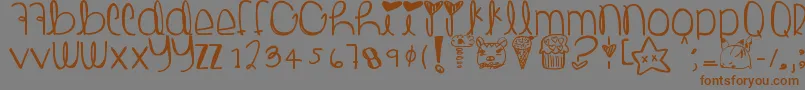 Más sobre la fuente Toasteggs fuente Toasteggs – Fuentes Marrones Sobre Fondo Gris