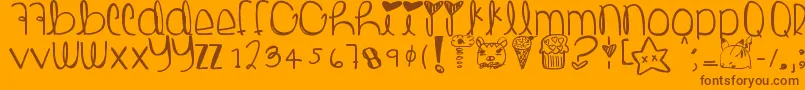 En savoir plus sur la police Toasteggs Police Toasteggs – polices brunes sur fond orange