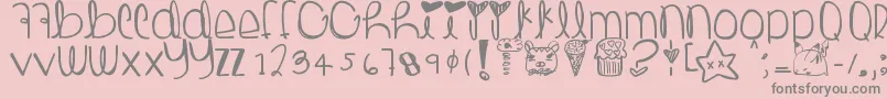 Toasteggs Font – Gray Fonts on Pink Background