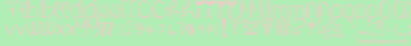 Toasteggs Font – Pink Fonts on Green Background