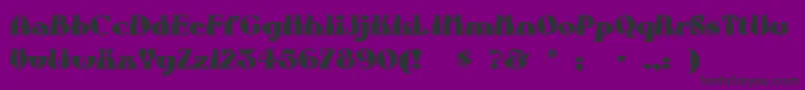 Auntbertha Font – Black Fonts on Purple Background