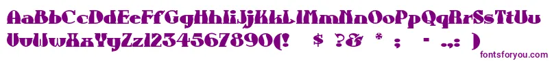 Auntbertha Font – Purple Fonts on White Background