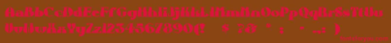 Auntbertha Font – Red Fonts on Brown Background